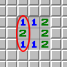 Das 1-2-1-Muster, Beispiel 2, markiert